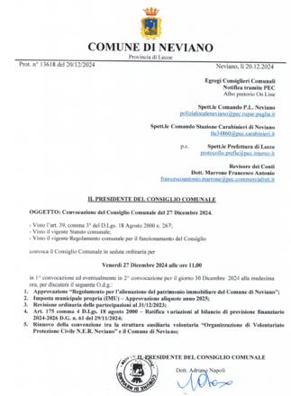 Immagine: convocazione consiglio